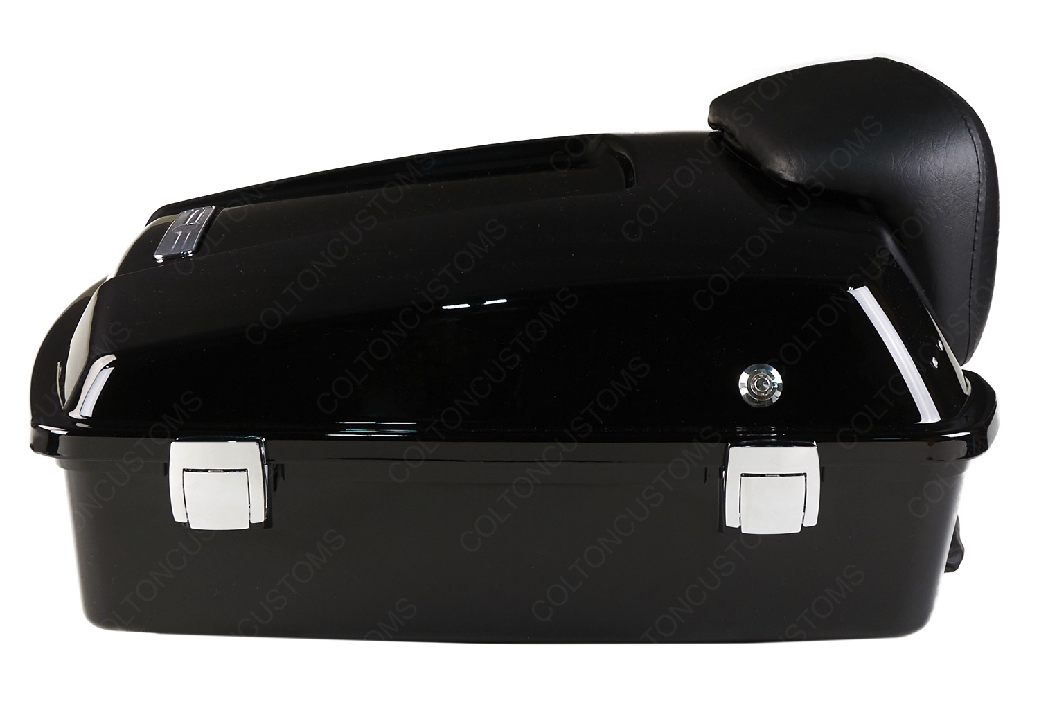 SLMOTO Chopped 10.7 Chopped Tour Pak Pack Trunk Backrest Pad /& Luggage Rack For Harley Tour Pak Touring 2009-2013